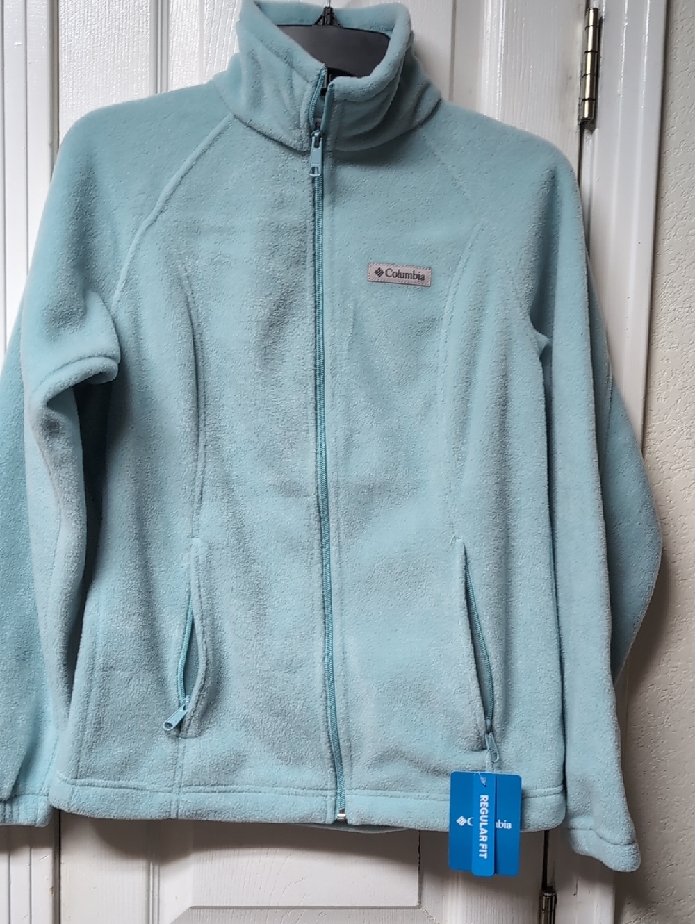 Columbia Pale Green Full-Zip Fleece Jacket